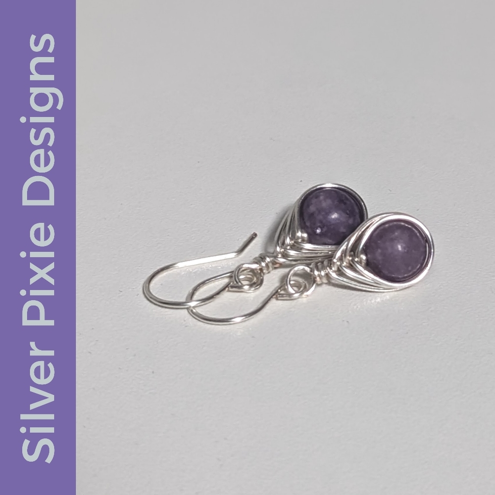 Handcrafted Lepidolite Earrings